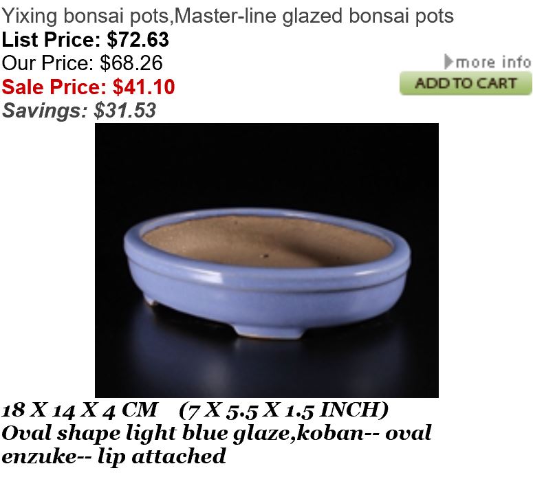 Bonsai Vision Yixing plain oval