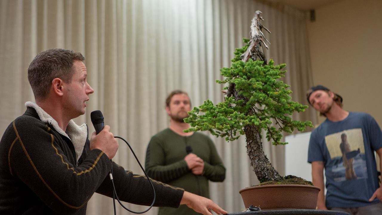 At the monumental first Bonsai Society of Portland
