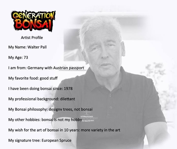 The living Bonsai Legend Walter Pall needs no